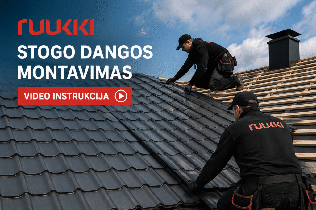 Ruukki stogo dangos montavimas